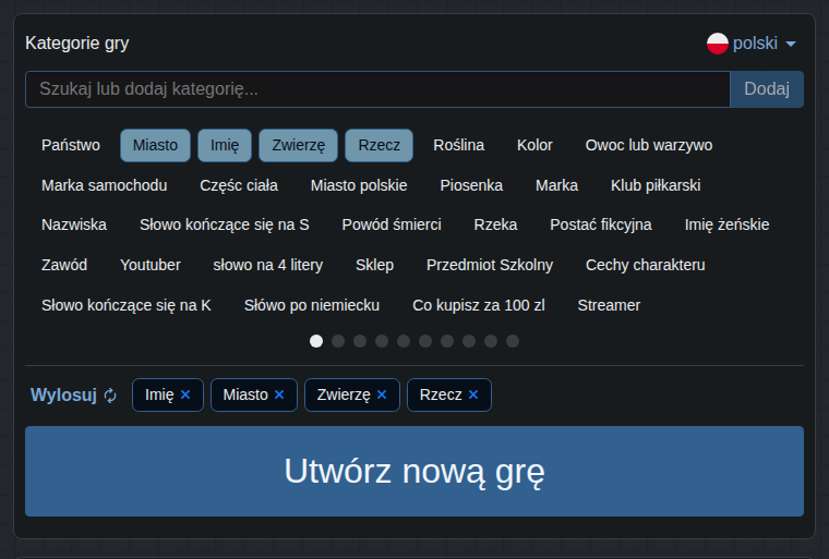 Wybór kategorii