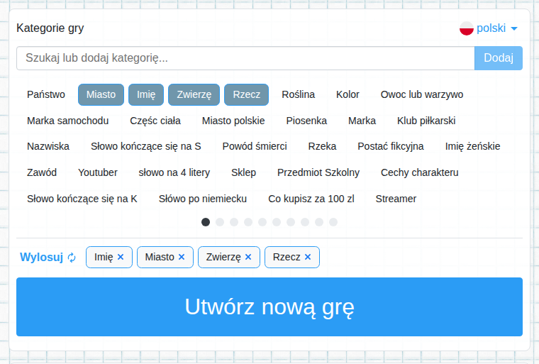 Wybór kategorii