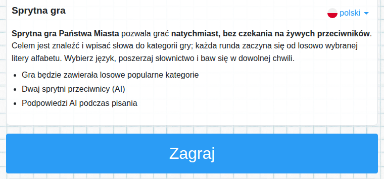 Start gry inteligentnej